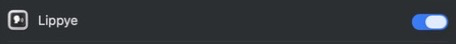 Actual macOS Microphone settings screenshot: Lippye is switched on.